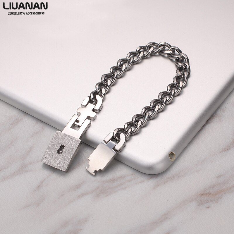 A Couple Lovers Jewelry Love Heart Lock Bracelet Stainless Steel Bracelets  Bangles Key Pendant Necklace Jewelry With Gift Box